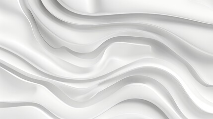 Obraz premium Soft Flowing White Textures with Elegant Curves Perfect for Modern Backgrounds or Minimalist Designs