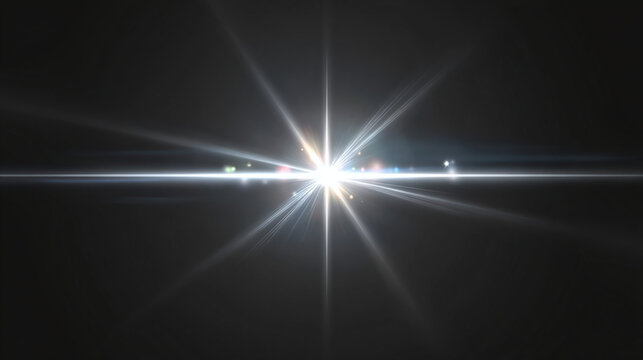 An abstract image of a bright star with radiating light, perfect for conveying energy and brilliance. The star shines brightly against a dark background, creating a dramatic contrast