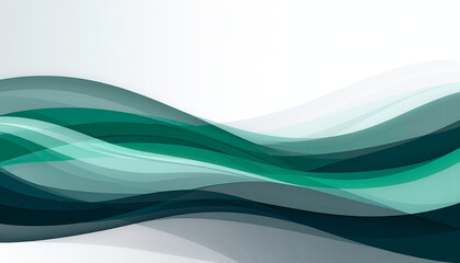 Abstract wavy background with flowing, organic shapes in gray and teal shades. Perfect backdrop for technology, business, wellness projects, as well as environmental, financial, and nautical themes. 