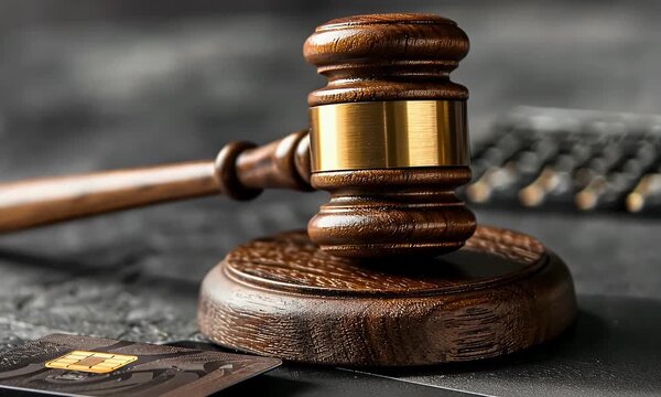 Wooden Gavel on Sound Block wooden law justice judge court legal hammer sound block