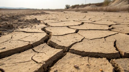 cracked earth in the desert