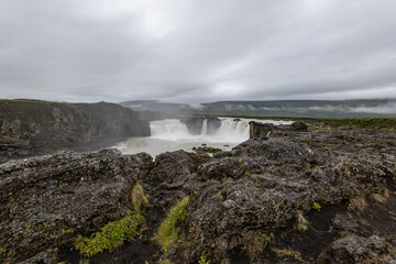 Obraz premium The waterfall Godafoss in Iceland