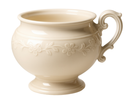 Single-serving soup tureen with a decorative handle, ideal for cozy apartments.