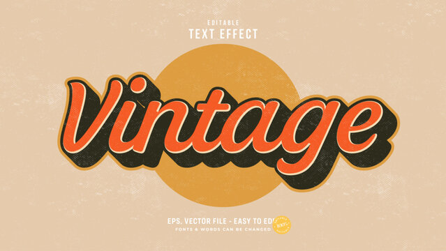 Vintage Retro 70s Cursive Text Effect