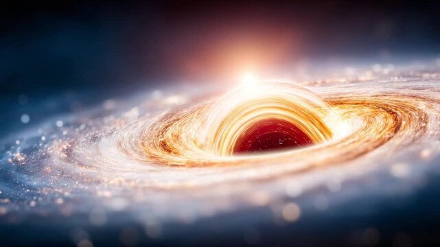 Cosmic Vortex: Unveiling the Enigmatic Essence of a Black Hole, capturing the gravitational singularity that warps space-time and captivating the vastness of the cosmos.