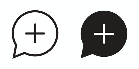 Obraz premium Chat Add Dual Style Icons
