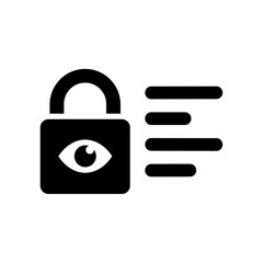 Password manager icon with a padlock and password fields on a transparent background