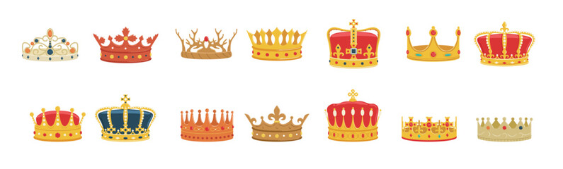 king and queen crown illustrations