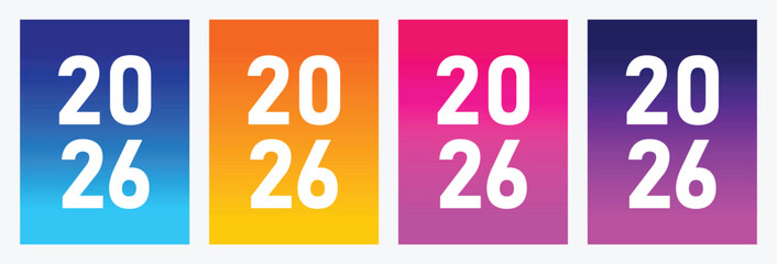 Merry Christmas and Happy New Year posters or greeting cards. Trendy modern backgrounds with Christmas tree, gifts, snowflakes decor elements template collection vector