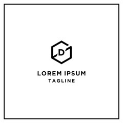 gd or dg hexagon logo