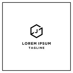 gj or jg hexagon logo