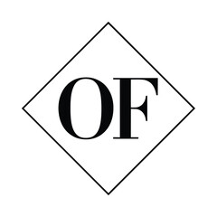 Elegant diamond shape with bold of letters inside