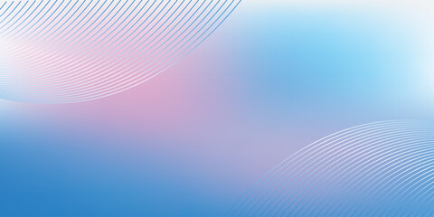Abstract blue gradient background with shining lines waves. Minimalist background for banner, poster, cover, brochure, flyer, website.VICTOR.EPS10