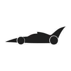 Formula 1 Race Car Silhouette – Black Motorsport Icon for Speed and Engineering Themes