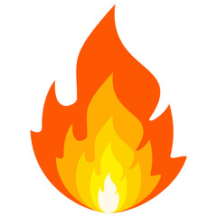 Fire emoji vector symbol sign in flat style. vector illustration of flame