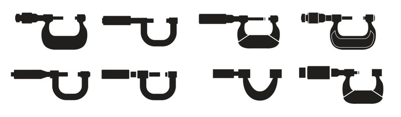 Micrometer Icon set