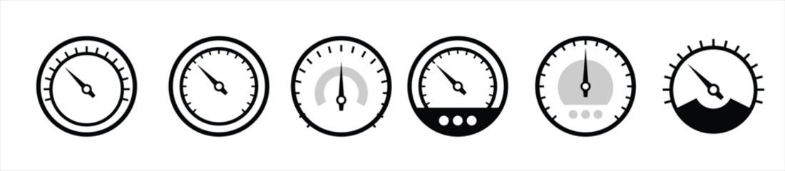 meter icon set black icon set