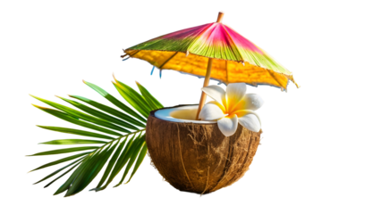 coconut cocktail with coconut