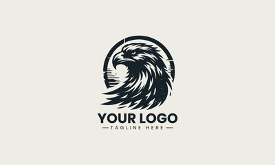 Obraz premium Grunge Eagle Quote vector logo