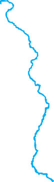 Vector Map of the Mississippi River Shape Map