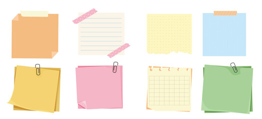 memo notes paper for note with clip postit planner