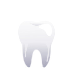 Sparkling White Tooth Symbol for Dental Care and Hygiene