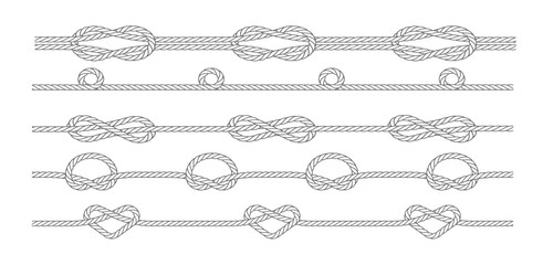 Fototapeta premium Nautical rope set