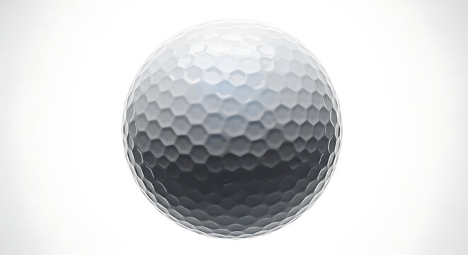 High-precision golf ball featuring intricate dimpled texture, perfectly isolated against a clean white background, ready for a powerful swing and an exhilarating game