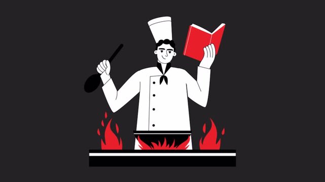 Recipe Reading 2D Motion Graphics Animation Alpha channel
