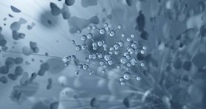 7-Dehydrocholesterol rotating molecular 3d structure ball-and-stick model, looped video provitamin d3
