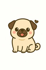 Obraz premium Cute dog sticker 