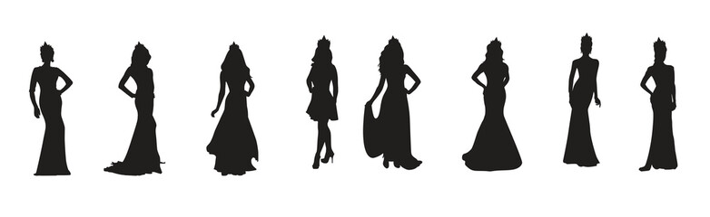 pageant silhouette vector. © Kohur