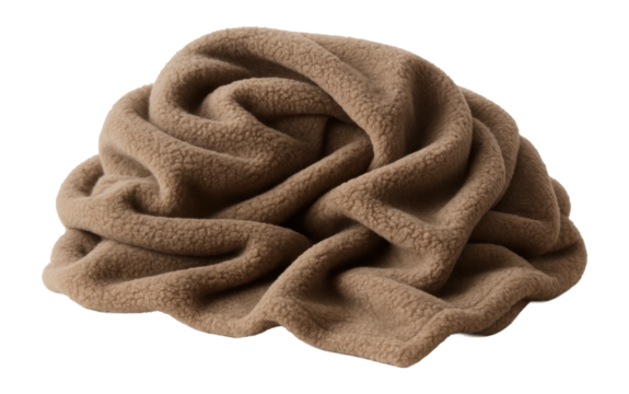 A cozy, soft fleece throw blanket perfect for chilly evenings on the couch.