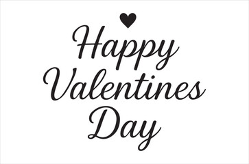 A simple valentine s day greeting with elegant script and a heart symbol