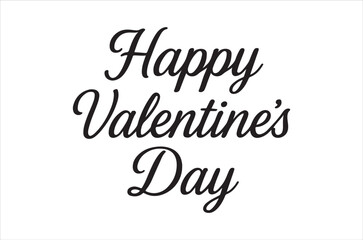 A simple graphic displaying the text happy valentine s day in black script
