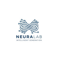 Obraz premium Neural Lab logo representing intelligent generation and technological innovation.