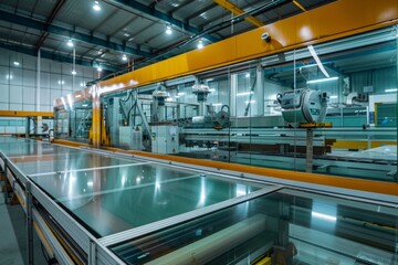 Fototapeta premium Industrial machinery in a modern manufacturing facility