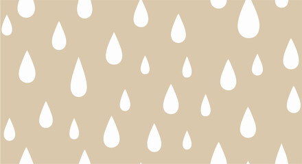 Minimalist Seamless Raindrop Pattern in Beige and White