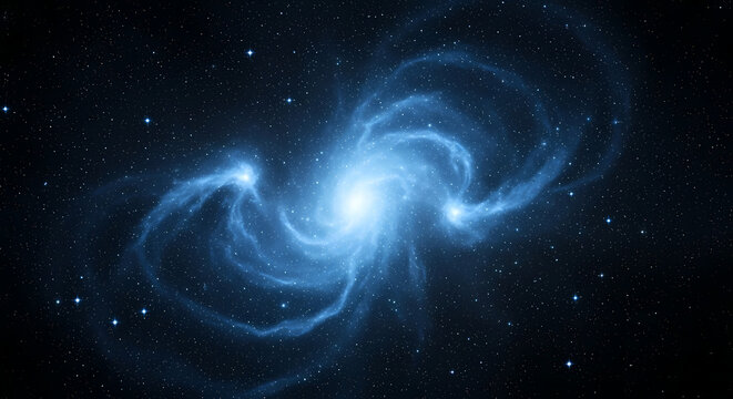 Breathtaking spiral galaxy shining brightly in the vast expanse of deep outer space view