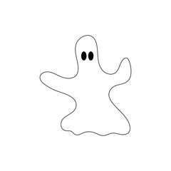 ghost logo icon illustration flat
