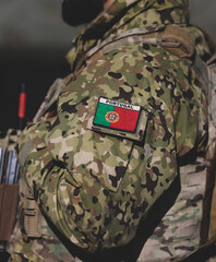 Portuguese soldier in combat gear.
