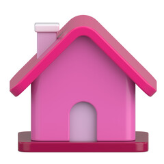 Modern House. Home Model. 3D Illustration.