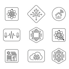 Modern Technology and Industry Icons