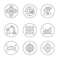 AI, IoT, and Smart Tech Line Icons Collection