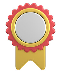3D Illustration Of Medal Ribbon.