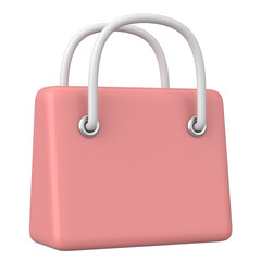 3D shopping bag. 3D illustration.