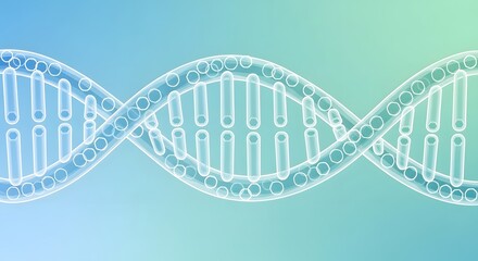 Minimalist dna helix showing futuristic genetic structure