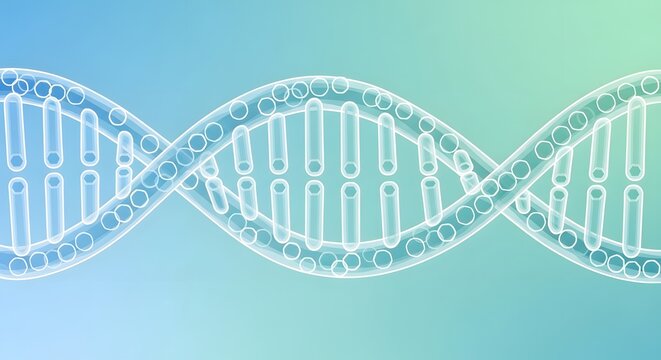 Minimalist dna helix showing futuristic genetic structure - Powered by Adobe