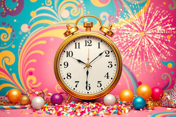 Perfect for New Year themes, party invitations, countdown designs, holiday celebrations, and festive greeting cards.
