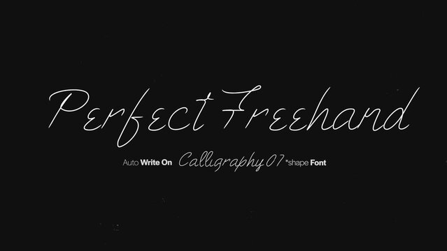 Perfect Freehand | Calligraphy Signature Text Write On Effect 07